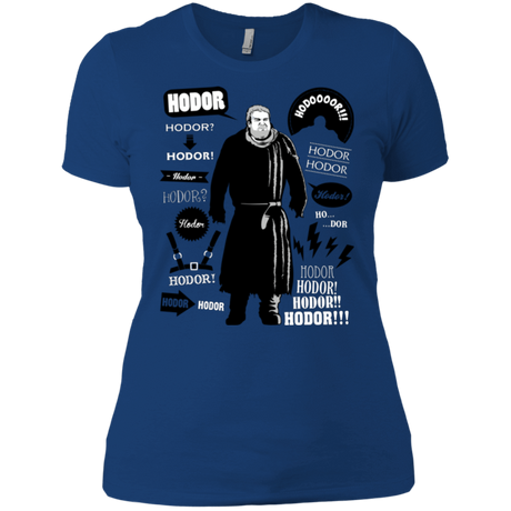 T-Shirts Royal / X-Small Hodor Famous Quotes Women's Premium T-Shirt