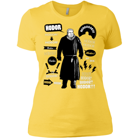 T-Shirts Vibrant Yellow / X-Small Hodor Famous Quotes Women's Premium T-Shirt