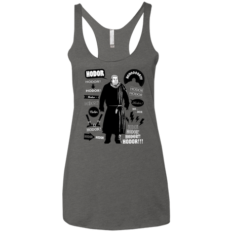 T-Shirts Premium Heather / X-Small Hodor Famous Quotes Women's Triblend Racerback Tank