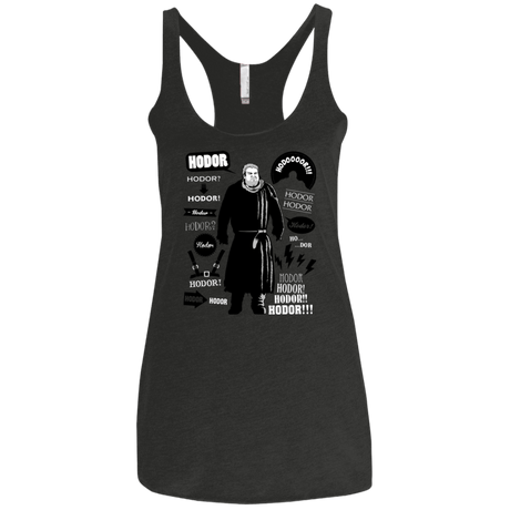 T-Shirts Vintage Black / X-Small Hodor Famous Quotes Women's Triblend Racerback Tank