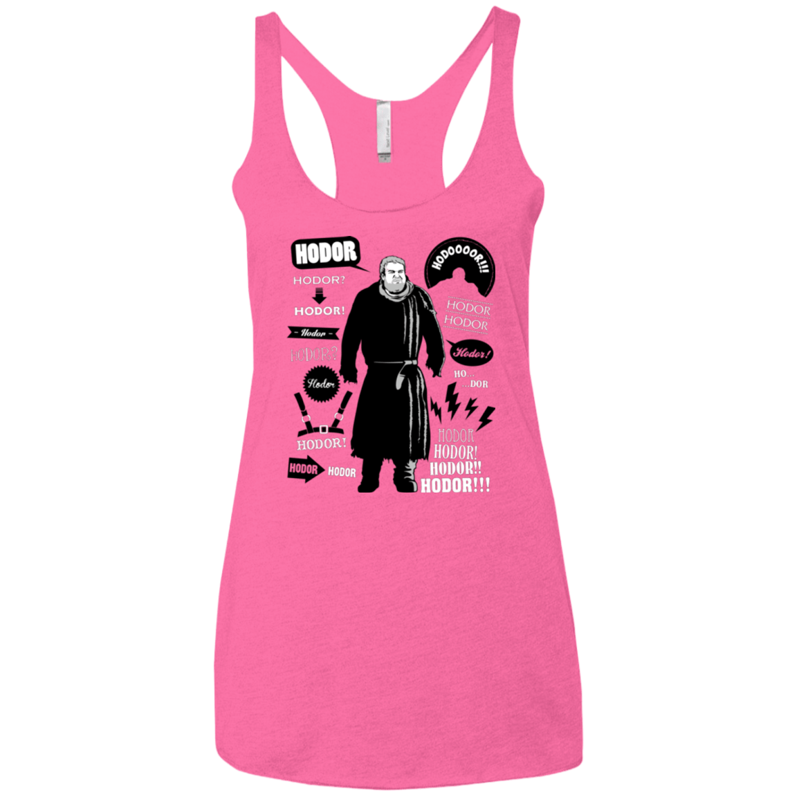 T-Shirts Vintage Pink / X-Small Hodor Famous Quotes Women's Triblend Racerback Tank