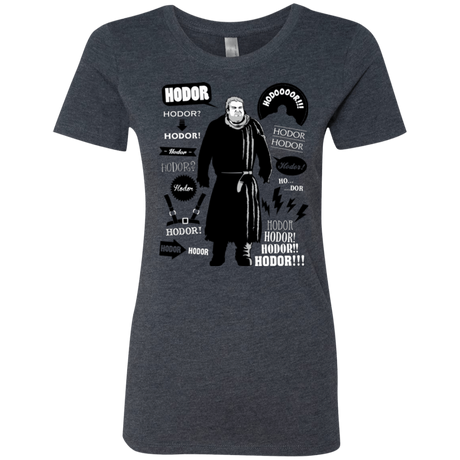 T-Shirts Vintage Navy / Small Hodor Famous Quotes Women's Triblend T-Shirt