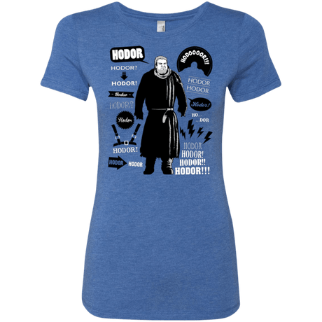 T-Shirts Vintage Royal / Small Hodor Famous Quotes Women's Triblend T-Shirt