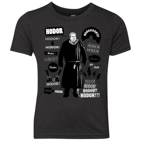 T-Shirts Vintage Black / YXS Hodor Famous Quotes Youth Triblend T-Shirt