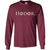 T-Shirts Maroon / S Hodor. Men's Long Sleeve T-Shirt