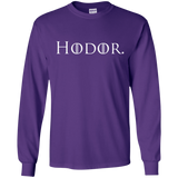 T-Shirts Purple / S Hodor. Men's Long Sleeve T-Shirt