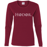 T-Shirts Cardinal / S Hodor. Women's Long Sleeve T-Shirt