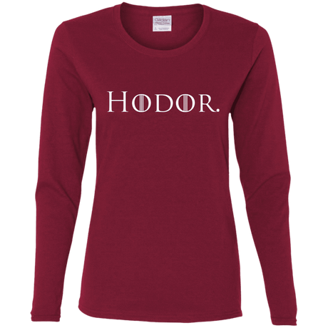 T-Shirts Cardinal / S Hodor. Women's Long Sleeve T-Shirt