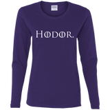 T-Shirts Purple / S Hodor. Women's Long Sleeve T-Shirt