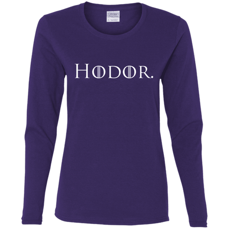 T-Shirts Purple / S Hodor. Women's Long Sleeve T-Shirt