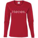 T-Shirts Red / S Hodor. Women's Long Sleeve T-Shirt