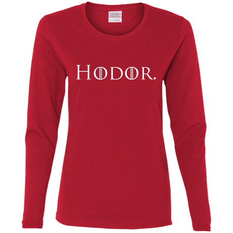 T-Shirts Red / S Hodor. Women's Long Sleeve T-Shirt