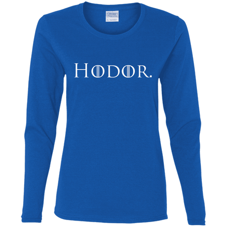 T-Shirts Royal / S Hodor. Women's Long Sleeve T-Shirt