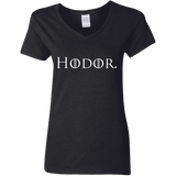 T-Shirts Black / S Hodor. Women's V-Neck T-Shirt