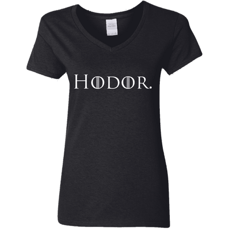 T-Shirts Black / S Hodor. Women's V-Neck T-Shirt