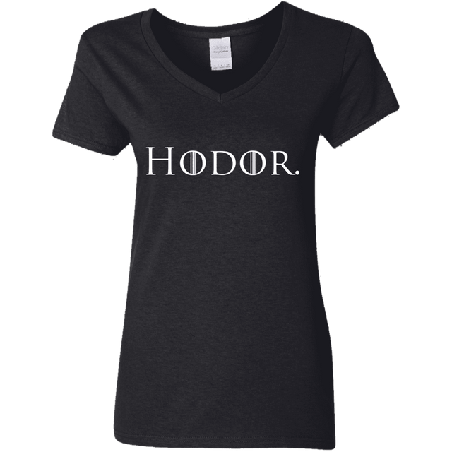 T-Shirts Black / S Hodor. Women's V-Neck T-Shirt