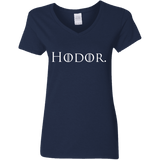 T-Shirts Navy / S Hodor. Women's V-Neck T-Shirt