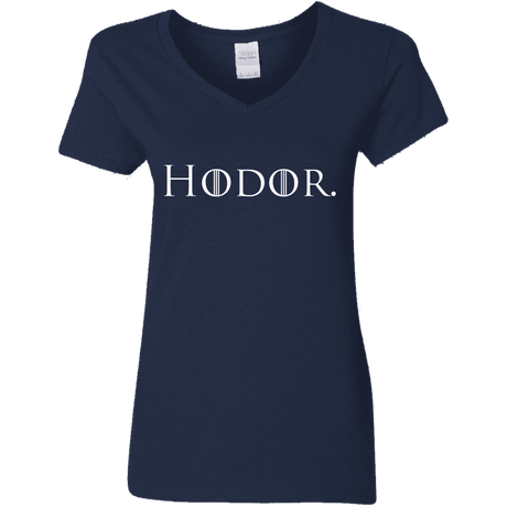 T-Shirts Navy / S Hodor. Women's V-Neck T-Shirt