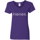 T-Shirts Purple / S Hodor. Women's V-Neck T-Shirt