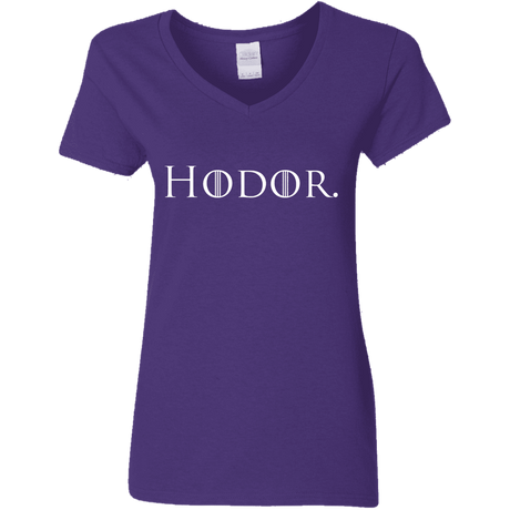 T-Shirts Purple / S Hodor. Women's V-Neck T-Shirt