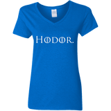 T-Shirts Royal / S Hodor. Women's V-Neck T-Shirt