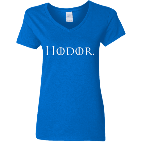 T-Shirts Royal / S Hodor. Women's V-Neck T-Shirt