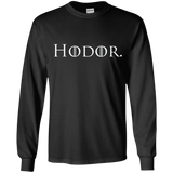 T-Shirts Black / YS Hodor. Youth Long Sleeve T-Shirt
