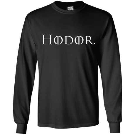 T-Shirts Black / YS Hodor. Youth Long Sleeve T-Shirt
