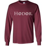 T-Shirts Maroon / YS Hodor. Youth Long Sleeve T-Shirt