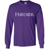 T-Shirts Purple / YS Hodor. Youth Long Sleeve T-Shirt