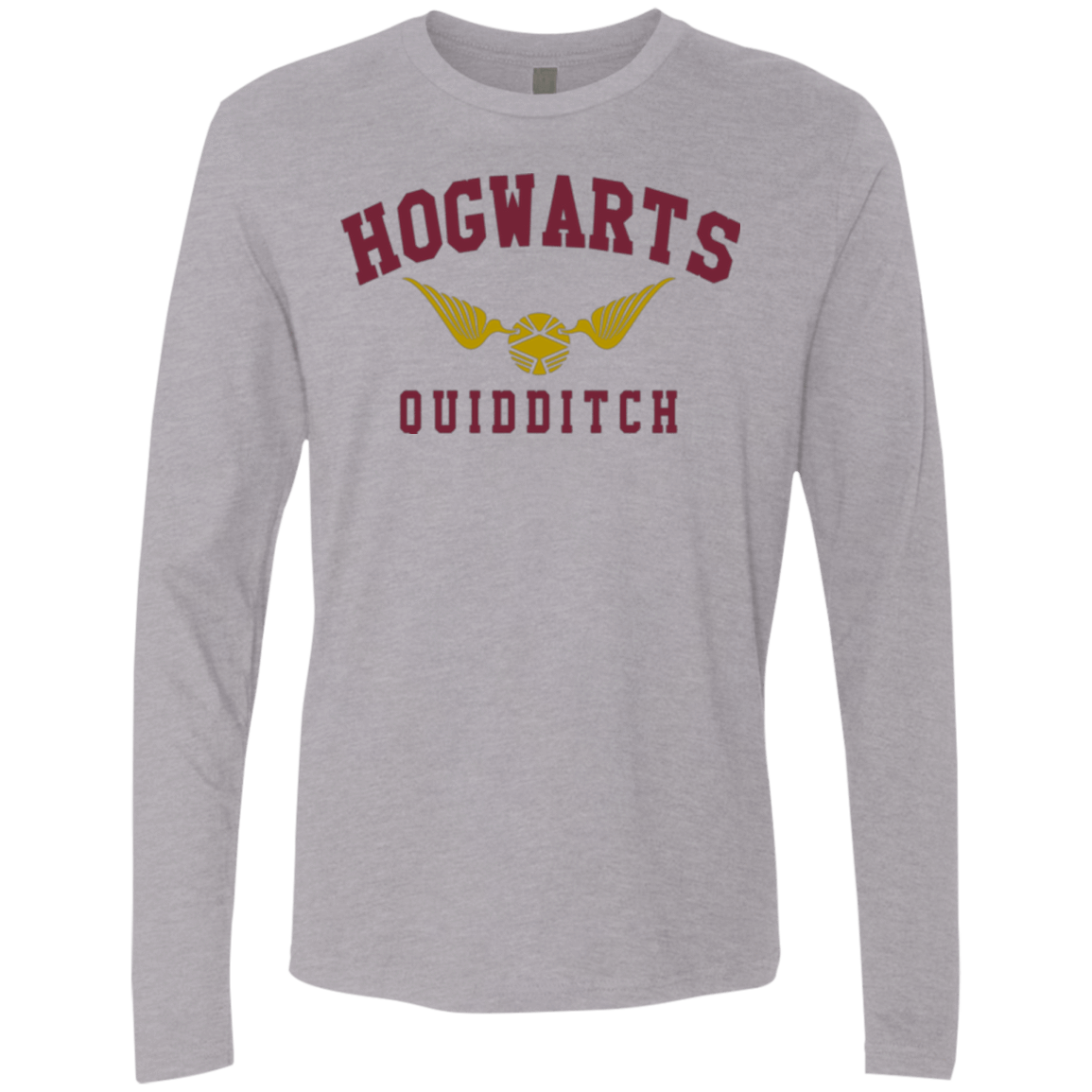 T-Shirts Heather Grey / Small Hogwarts Quidditch Men's Premium Long Sleeve