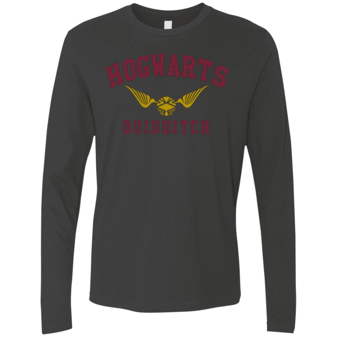T-Shirts Heavy Metal / Small Hogwarts Quidditch Men's Premium Long Sleeve