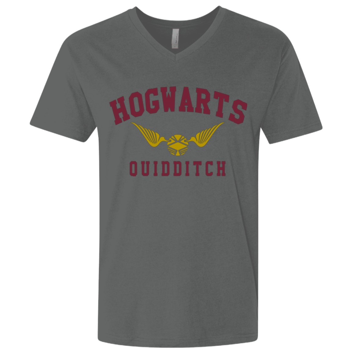 T-Shirts Heavy Metal / X-Small Hogwarts Quidditch Men's Premium V-Neck