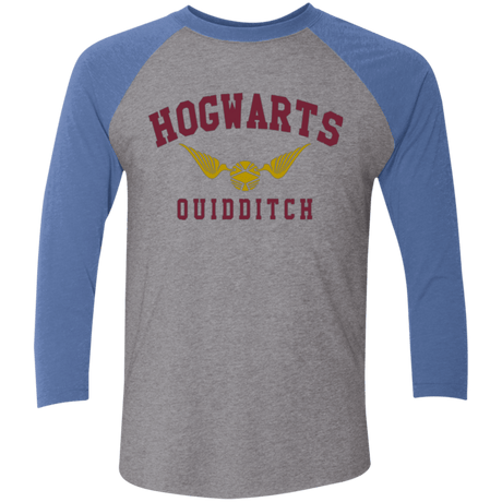 T-Shirts Premium Heather/ Vintage Royal / X-Small Hogwarts Quidditch Triblend 3/4 Sleeve