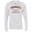 T-Shirts Heather White / X-Small Hogwarts Quidditch Triblend Long Sleeve Hoodie Tee