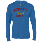 T-Shirts Vintage Royal / X-Small Hogwarts Quidditch Triblend Long Sleeve Hoodie Tee