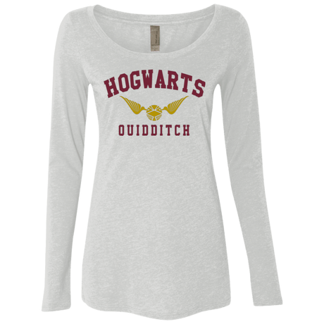 T-Shirts Heather White / Small Hogwarts Quidditch Women's Triblend Long Sleeve Shirt