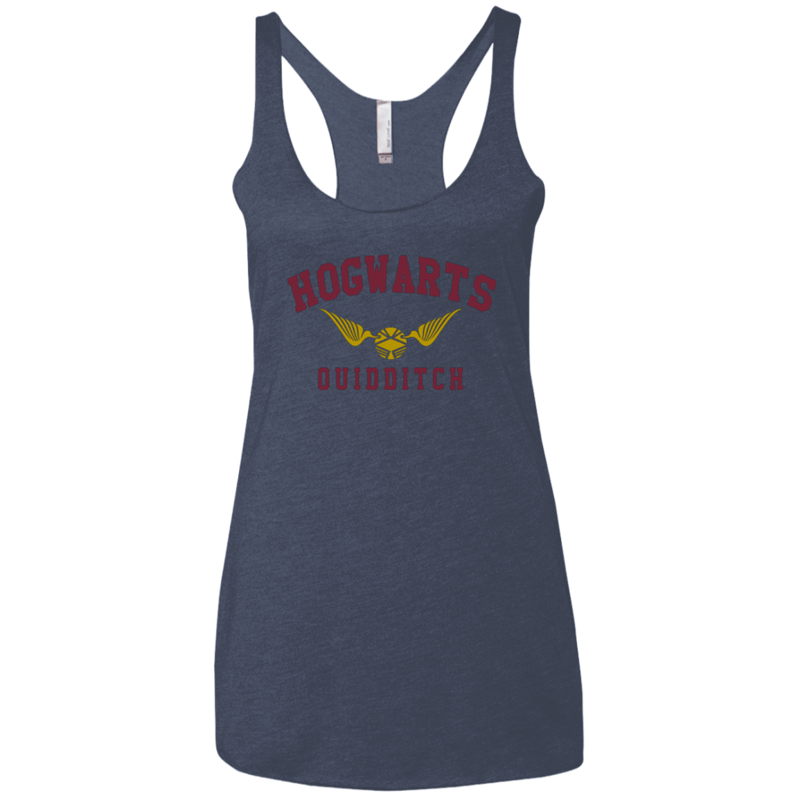 T-Shirts Vintage Navy / X-Small Hogwarts Quidditch Women's Triblend Racerback Tank