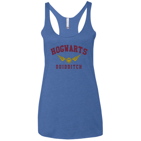 T-Shirts Vintage Royal / X-Small Hogwarts Quidditch Women's Triblend Racerback Tank