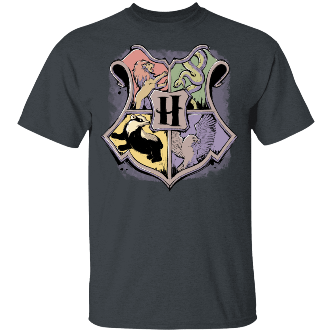 T-Shirts Dark Heather / YXS Hogwarts Youth T-Shirt