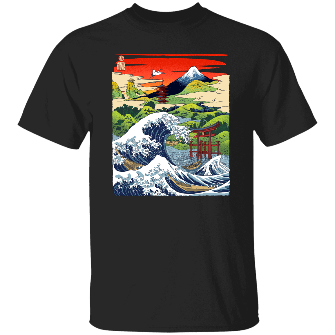 T-Shirts Black / S Hokusai T-Shirt