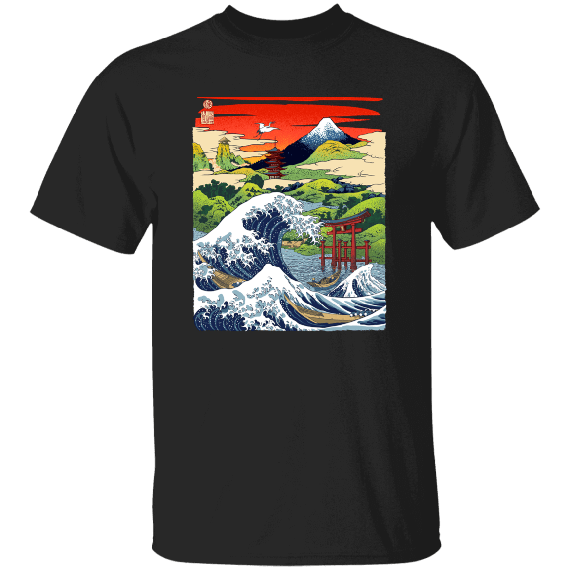 T-Shirts Black / YXS Hokusai Youth T-Shirt