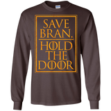 T-Shirts Dark Chocolate / S Hold the Door Men's Long Sleeve T-Shirt