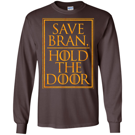 T-Shirts Dark Chocolate / S Hold the Door Men's Long Sleeve T-Shirt