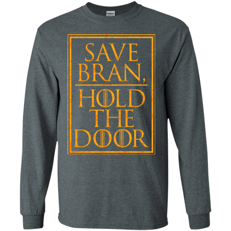 T-Shirts Dark Heather / S Hold the Door Men's Long Sleeve T-Shirt
