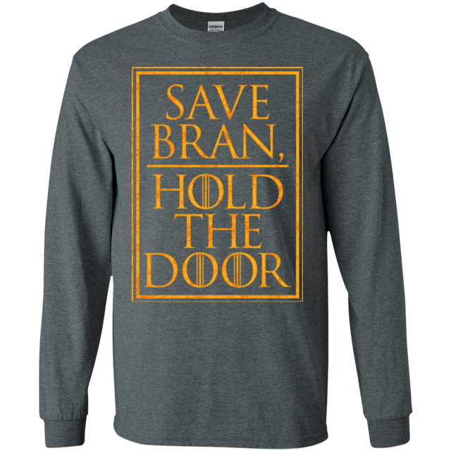 T-Shirts Dark Heather / S Hold the Door Men's Long Sleeve T-Shirt