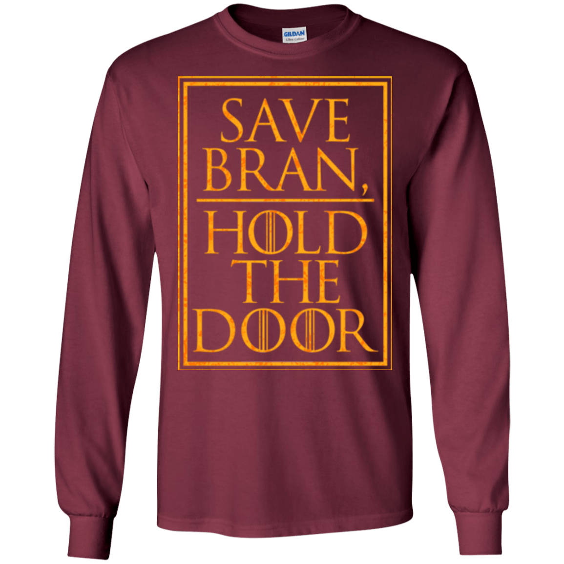 T-Shirts Maroon / S Hold the Door Men's Long Sleeve T-Shirt
