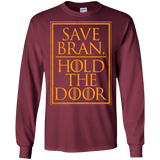 T-Shirts Maroon / S Hold the Door Men's Long Sleeve T-Shirt