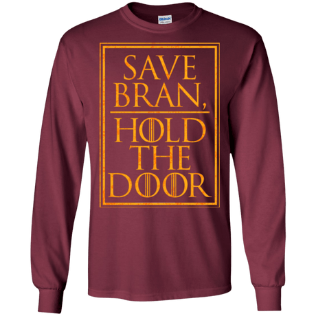 T-Shirts Maroon / S Hold the Door Men's Long Sleeve T-Shirt