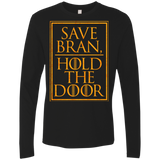 T-Shirts Black / S Hold the Door Men's Premium Long Sleeve